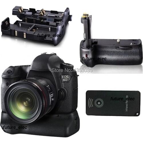 Battery Hand Handle Grip Holder Pack Vertical Multi Power Shutter For Canon EOS 6D SLR Camera replace BG-E13 fit LP-E6+IR Remote