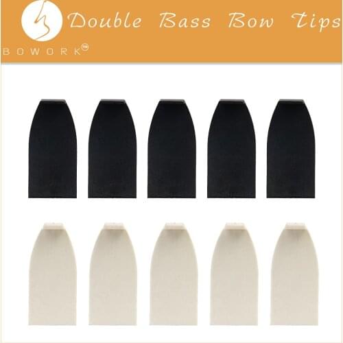 BOWORK 5Pcs Plastic Double Bass Bow Tips For Bass Violin Accessories Bow Parts