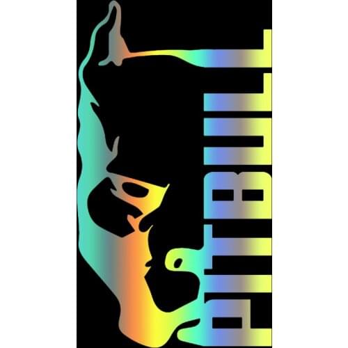 CS-153#21*12cm pitbull dog funny car sticker and decal silver/black vinyl auto car stickers