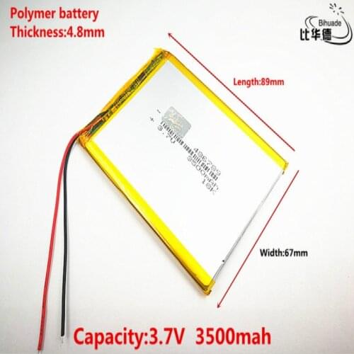 Good Qulity 3.7V,3500mAH 486789 Polymer lithium ion / Li-ion battery for tablet pc BANK,GPS,mp3,mp4