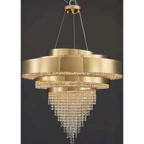 Art design crystal chandelier for living room new modern home decor gold cristal lamp luxury dining room hanging light fixtures