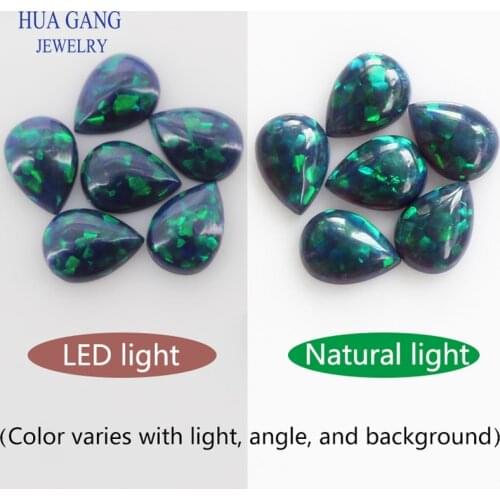 Pear Shape Cabochon Opal Flat Back FH10 Beads Synthetic Gemstones For Jewelry Making DIY 3x5~7x9mm Free Shipping
