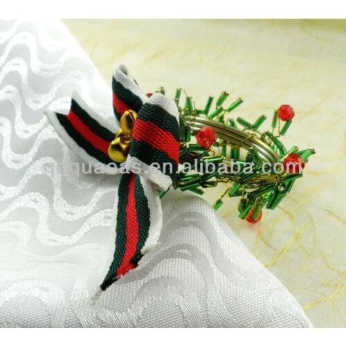 Beaded wedding napkin ring, napkin holder, decoration napkin ring