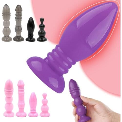 G-spot Massage Adult Toys Anal Plug Dildo Butt Plug Anal Stimulator Sex Toys For Women Men Jelly Toys Prostate Massage Thread