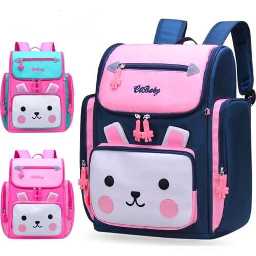 2019 cute cartoon rabbit princess school backpack for girls 2 sizes primary school bags kids travel backpacks mochila escolar