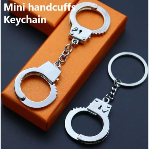 Mini handcuffs keychain, 3d keychain, creative accessories, automatic part model, keychain, GM