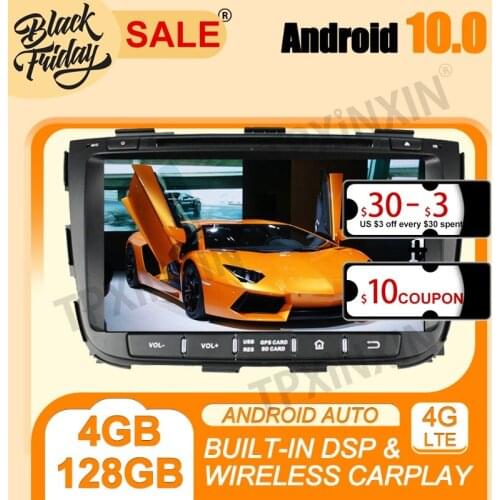 DSP Android 10.0 PX6 IPS Carplay 4G+128G For Kia Sorento 2012-2018 Multimedia Player Auto Radio Tape Recorder GPS Navi Head Unit