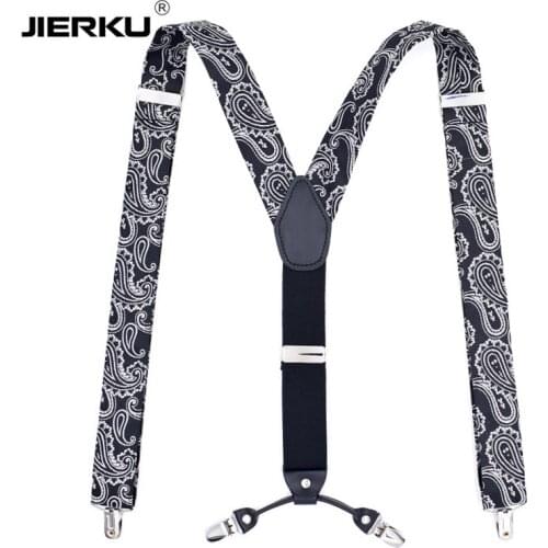 Man Suspenders 4clips Leather Braces Adjustable Fashion Belt Strap Trousers Suspensorio Father Gifts ligas CRBD4C116