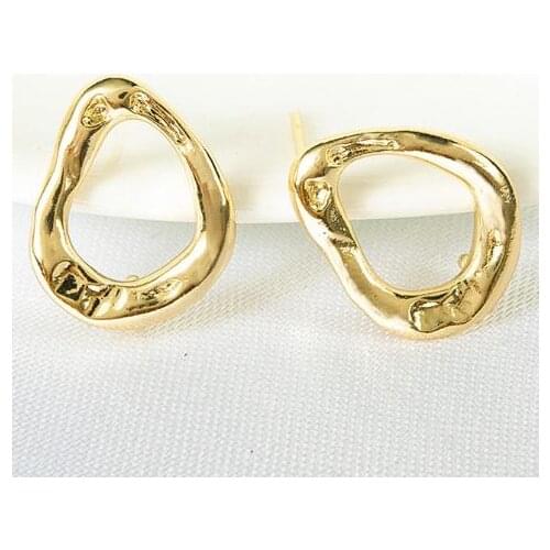 New Arrival Perfect Style Hollow-out Silver Needles Irregular Water Shape Tremella Geometric Figure Handmade accessories Earring