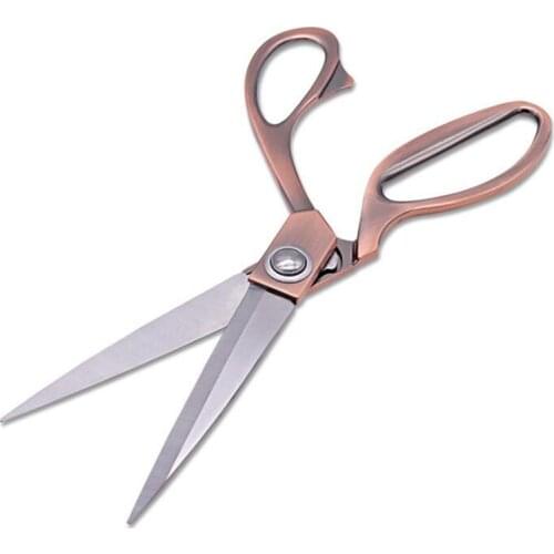 Cutting Scissors Sewing Tailor Scissors Golden Stainless Steel Needlework Professional Dressmaker Fabric Cutting Shears Scissors