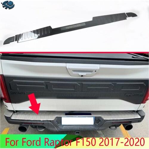 Stainless steel rear bumper protection window sill outside trunks decorative plate pedal For Ford Raptor F150 2017-2020