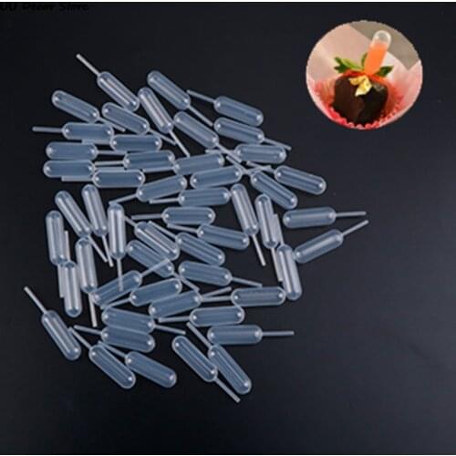 100 Stuks 4 Ml Plastic Squeeze Transferpipetten Dropper Wegwerp Pipetten Voor Aardbei Cupcake Ijs Chocolade