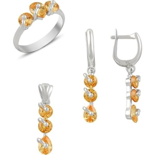 Silverlina Silver Zircon Stone Set