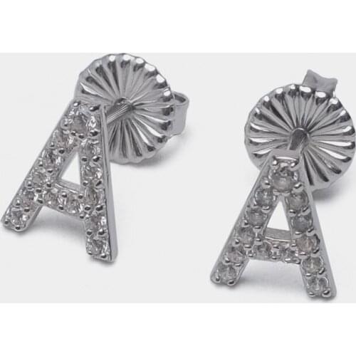 Amorita boutique 925 letter design fashion stud earrings