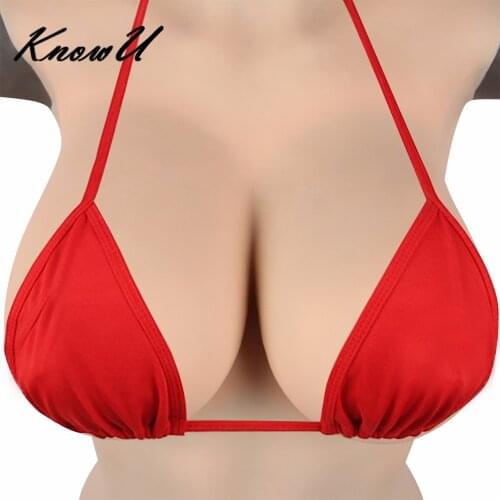 KnowU H Cup Tits Silicone Breast Forms Fake Boobs Sissy Drag Queen Crossdressers Transgender Transvestite Cosplay Crossplay