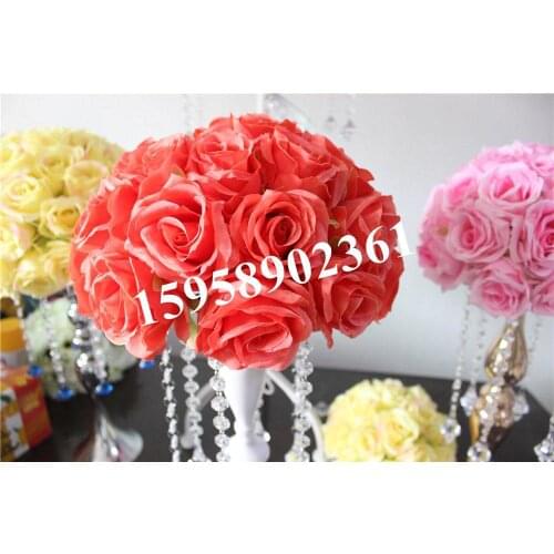 SPR 50cm 2pcs/lot -New Arrivals Silk Kissing Rose Flowers Ball for Wedding Party Decoration Several Colors Available