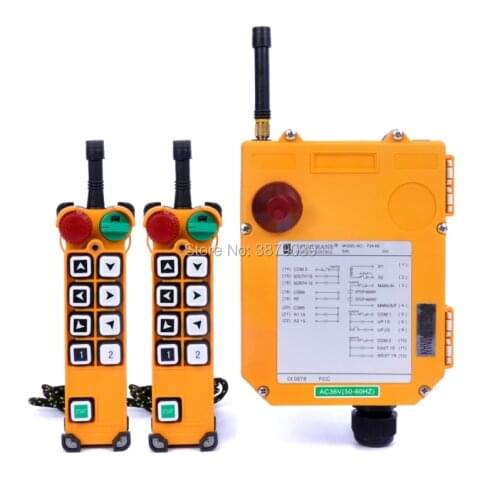 TELECRANE F24-8S (2 Transmitter+1 Receiver) Industrial Wireless Radio Single Speed 8 Buttons Remote Control for Hoist Crane