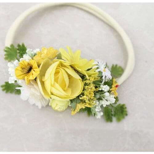 Yellow Flower Girl Skinny Headband