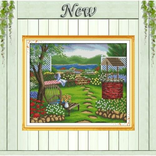 Spring Scenery painting Home Wall Decor,Counted printed on canvas DMC 14CT 11CT DIY Cross Stitch Needlework kits Embroidery Sets