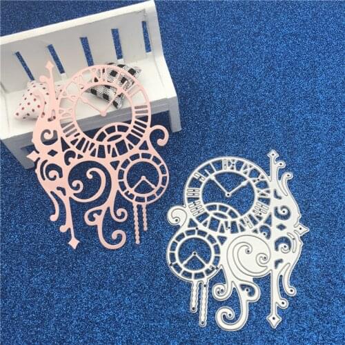Vintage Clock Shape Metal Cutting Dies Stencil Scrapbooking Photo Album Card Paper Embossing Craft DIY