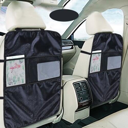 Waterproof Universal Auto Seat Back Organizer Storage Bag Car Seat Back Scuff Dirt Protect Cover For Child Baby Kid kick Mat Pad