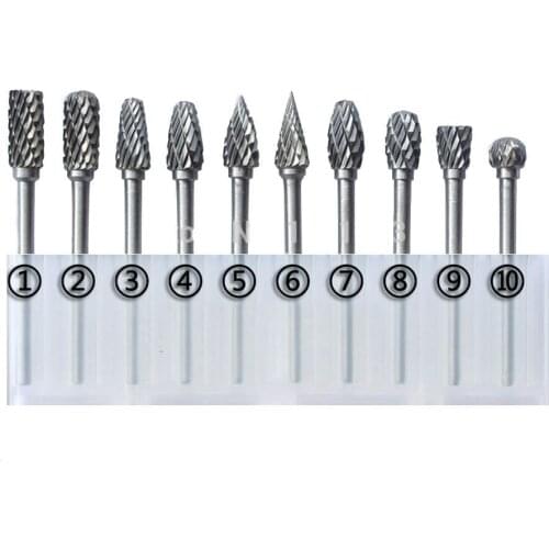 10pcs Dental laboratory supplies 2.35 *6mm grinding high hardness tungsten carbide rotating Tungsten steel grinding head