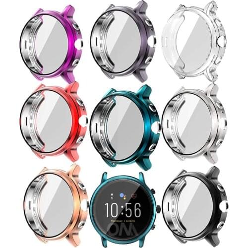 Screen Protector Case for Fossil Gen 5 Carlyle 4025 FTW-4025 All-Around Ultra Slim Soft TPU Watch Cover Protective Bumper Shell