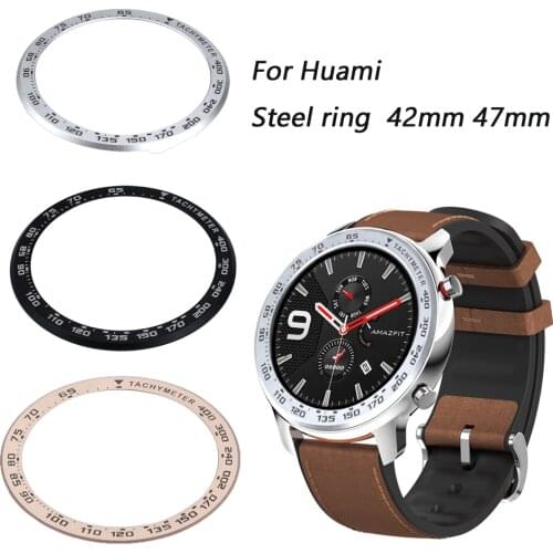 For huami Amazfit GTR 47MM Metal Outer Edge Cover Bezel Ring Dial Scale Speed Tachymeter Protective Case For Amazfit GTR 42 47mm