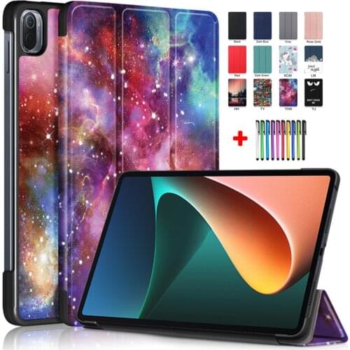 Hard PC Tablet Leather Shell For Xiaomi MiPad 5 Case 2021 Trifold Funda For XiaoMi Pad 5 Pro 5G Case Cover For MiPad5 Pro 11