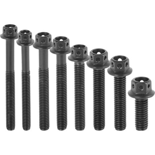 1pcs M6 Motorcycle Bolts Screw Hex Socket Head Cap Bolts Screws Nuts License Plate Frame Fastener 10 Size Types For Choose