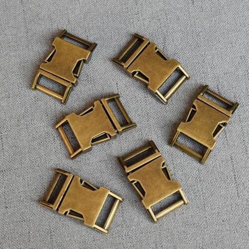 100 Pcs/Lot 15mm Bronze Detach Use For Outdoor Sports Bags Students Luggage Travel Release Buckle Accessories