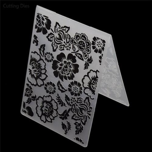 2019 Peony Flower Plastic Embossing Folder For Scrapbook DIY Album Card Making Tool Plastic Template Stamp Wedding Decoration