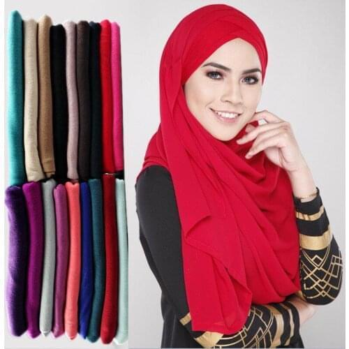 21 Colors Solid Color Scarf Muslim Women Hijab Headscarf Long Maxi Shawl Wrap Scarves Islamic Stoles 180*85Cm Ramadan Hijabs