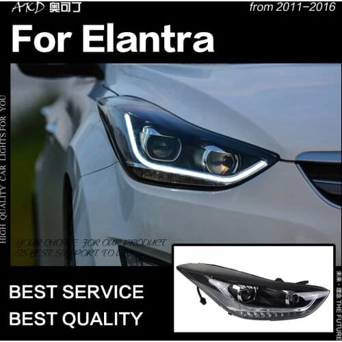 AKD Car Styling Head Lamp for Hyundai Elantra Headlights 2011-2016 Elantra MD LED Headlight DRL Hid Bi Xenon Auto Accessories