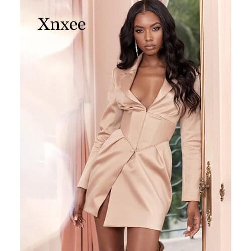 Blouse Shirt Formal Autumn Party Dress Women Sexy Bodycon Nightclub Sexy Dress Elegant Mini Club Dress Vestidos office