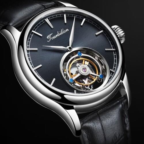 Mens Mechanical Tourbillon Watch Men Sapphire Crystal Skeleton Movement Watch For Men Luxury Casual Fashion Male Watch Business