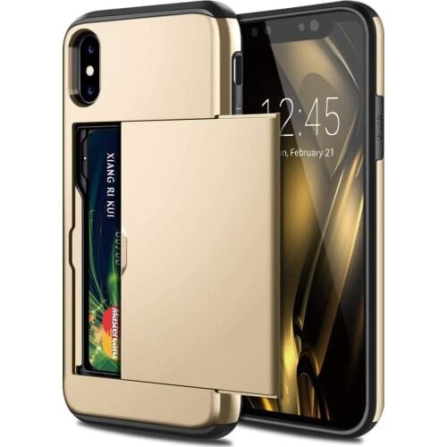 For iPhone 12 Pro Phone Cases Wallet Slide Armor Card Slots Cover For iPhone12 Mini 12Pro Max SE 2020 Case