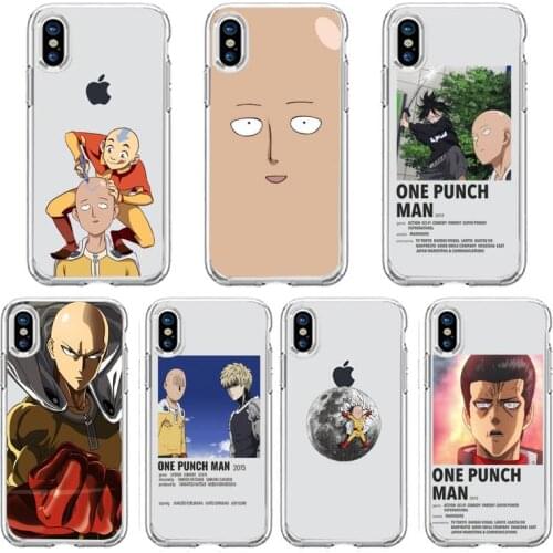 One Punch Man Anime Phone Case Transparent soft For iphone 5 5s 5c se 6 6s 7 8 11 12 plus mini x xs xr pro max
