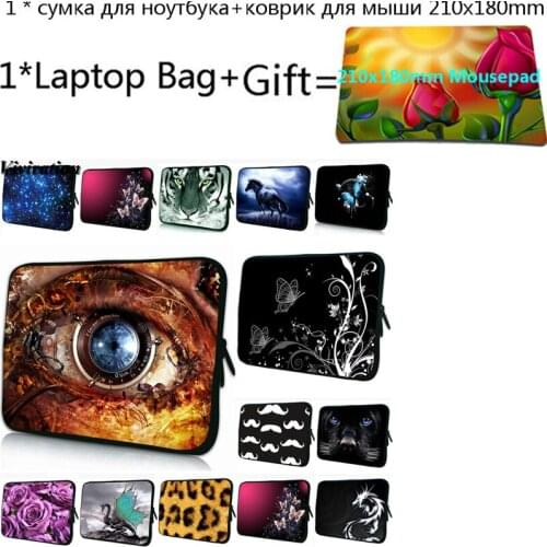 For Acer Dell XPS CHUWI LapBook Plus 15.6 Notebook 17 13 12 14 Laptop Sleeve 15 11.6 Chromebook Case Bag With Mousepad 21x18cm