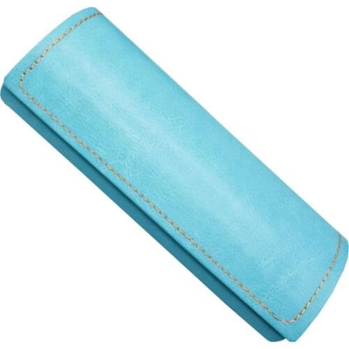 Hot Waterproof Hard Frame Eyeglass Case Leather Glasses Case For Men Women Reading Glasses Box Multicolor Spectacle Cases