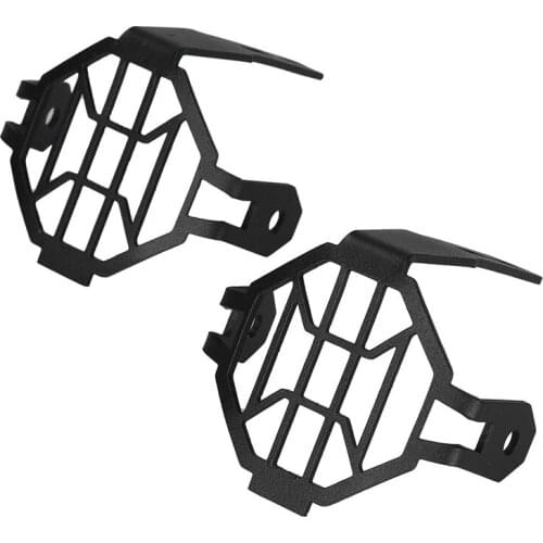 2pcs Black Motorcycle Fog Light Protector Guards Metal Foglight Lamp Cover TR-2219-BK For BMW R1200GS F800GS & Adventure