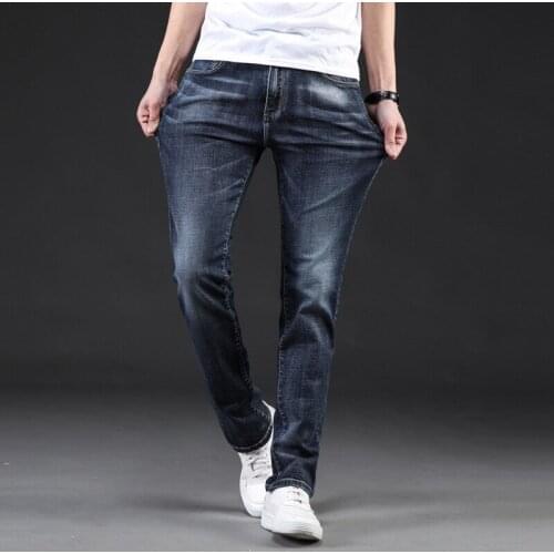 2020 New Arrival Stretch Solid Jeans Men Causal Pants Plus Size 42 44 46 Men Jeans