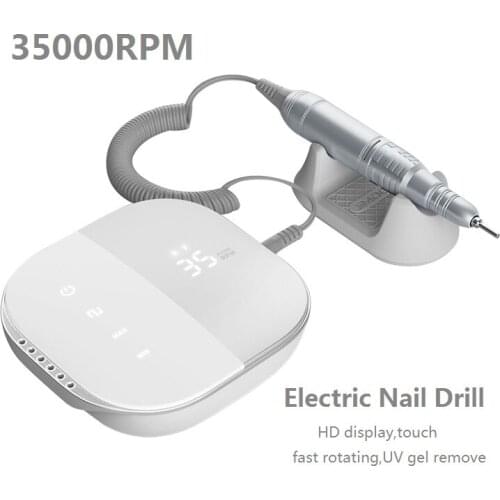 Electric Nail Drill Machine 35000 RPM LCD Display Machine for UV LED Gel Removal Nail Grinding Polisher Beauty Tool Dropship