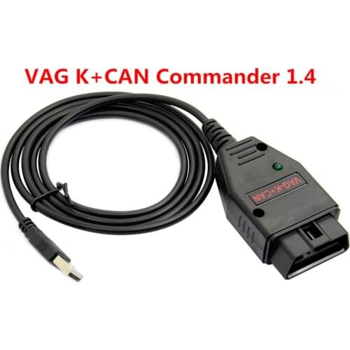 For VAG K+CAN Commander 1.4 FTDI FT232RL PIC187F258 Chip OBD2 Scanner Cable For AUDI/V W/Skoda/Seat OBDII Car Diagnostic Cables