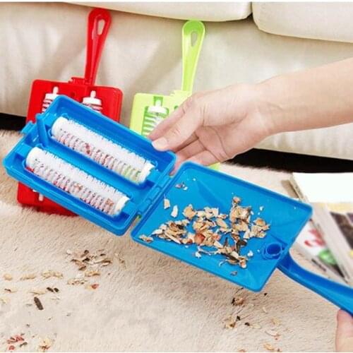 Creative Handheld Carpet Table Sweeper Crumb Dirt Fur Brush Cleaner Collector Roller Home Cleaning Tool Color Random