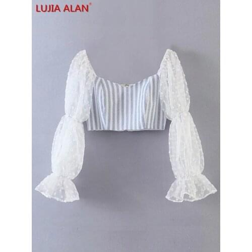 Женские рубашки в полоску LUJIA ALAN China At AliExpress