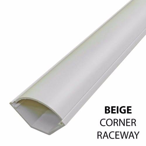 Small Corner Duct Surface Cable Cord Wire Raceway (1075 Series) - 5 Feet