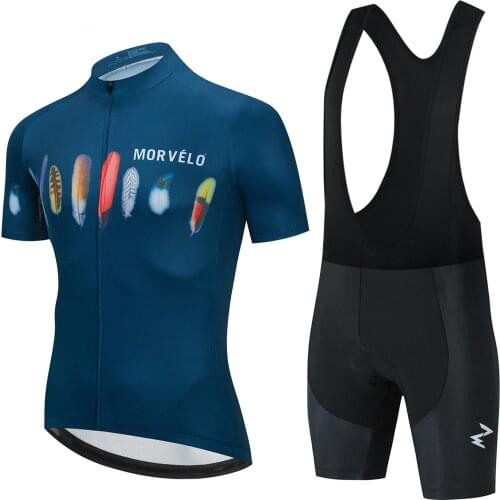 Cycling Jersey 2021 Team Morvelo Men Cycling Set Racing Bicycle Clothing Suit Breathable Mountain Bike Clothes Srtwears