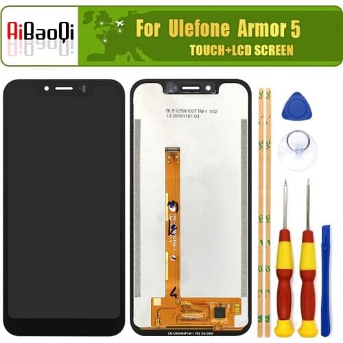 New Original 5.85 inch Touch Screen+1512x720 LCD Display Assembly Replacement For Ulefone Armor 5/Armor 5s Phone