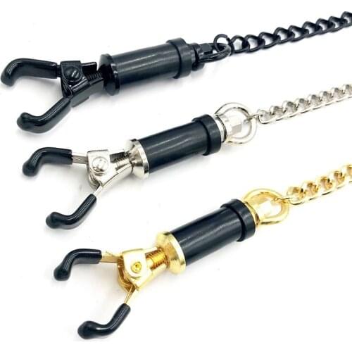 New style adjustable torture play Clamps metal Nipple clips breast Bondage Restraints Accessories Fetish bdsm sex toy